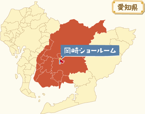 岡崎エリアの地図